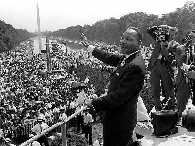 Martin Luther King Jr. at the March on Washington for Jobs and Freedom on August 28, 1963.