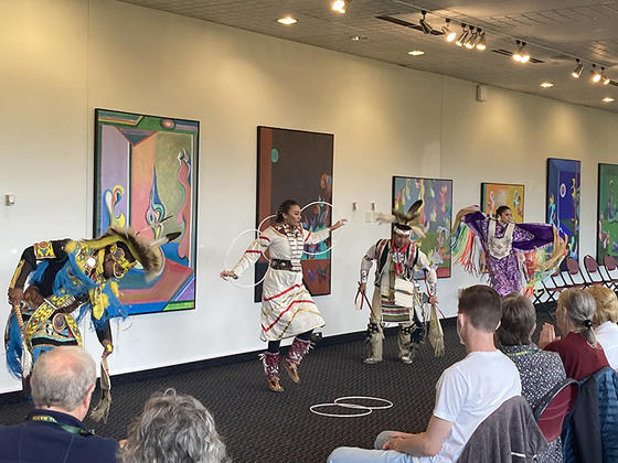 Troupe members perform for a Osher Lifelong Learning Institute class. 